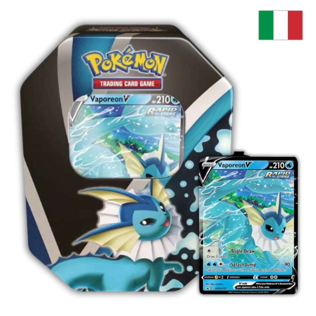 Pokémon Card Game | Tin da Collezione Evoluzioni di Eevee: Vaporeon-V (IT)