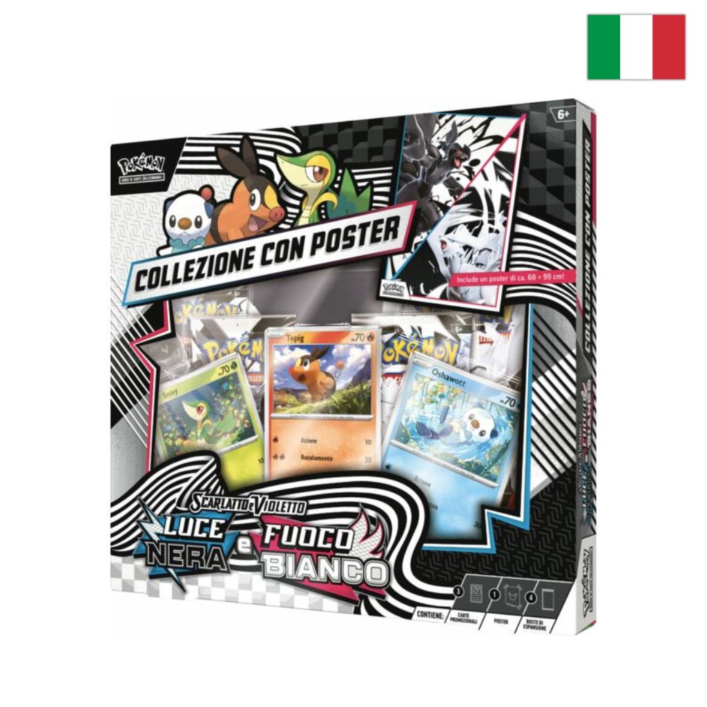 Pokémon Card Game | Collezione con poster Unima | Luce Nera e Fuoco Bianco (IT)