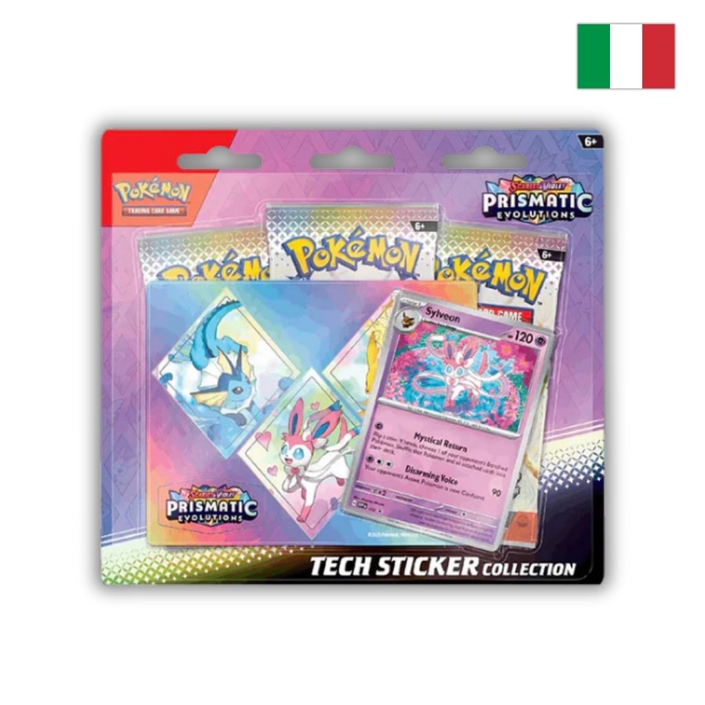 Pokémon Card Game | Collezione Evoluzioni Prismatiche con Adesivo Vaporeon, Sylveon e Jolteon (IT)