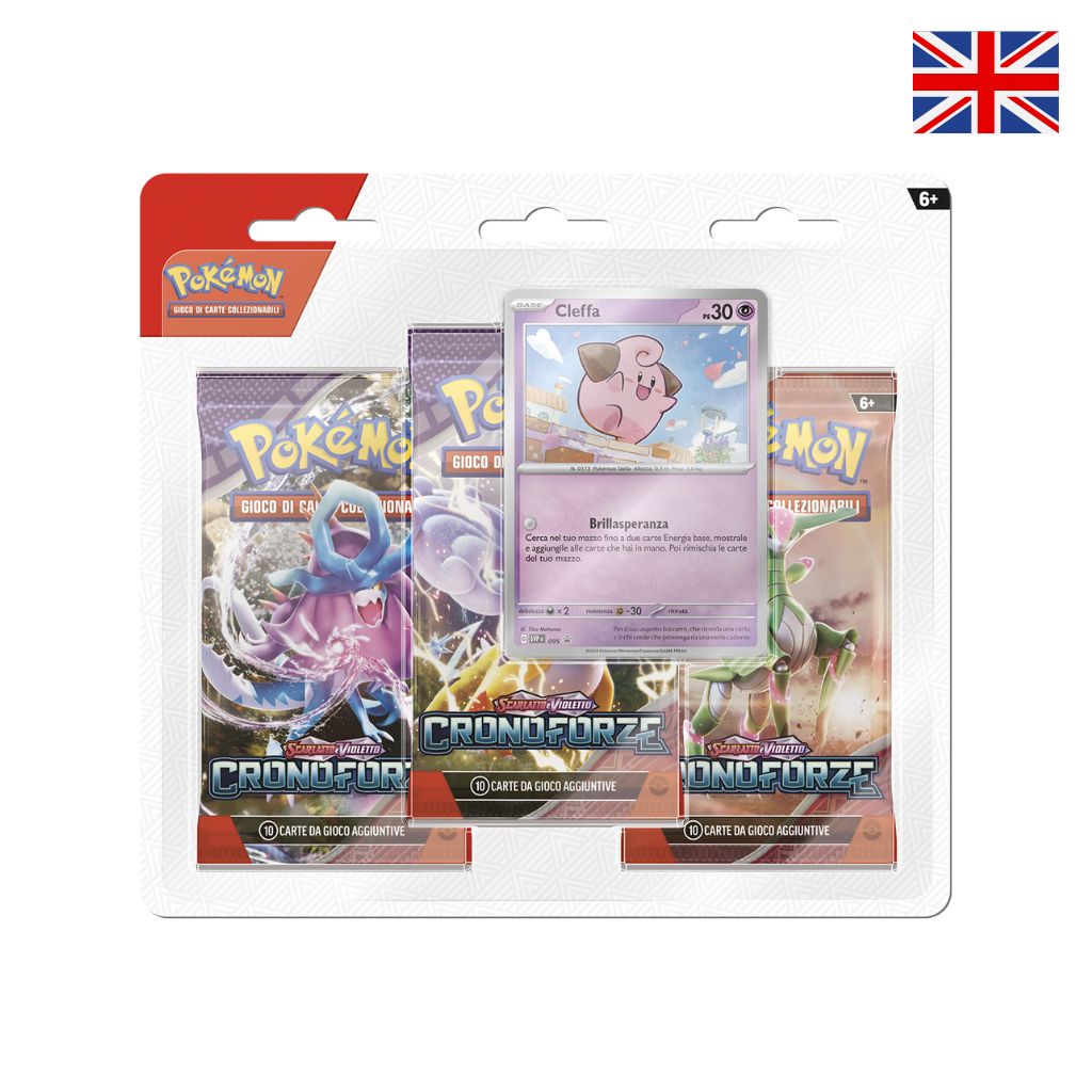 Pokémon Card Game | Collezione Cronoforze Cleffa - Blister 3 Buste (ENG)