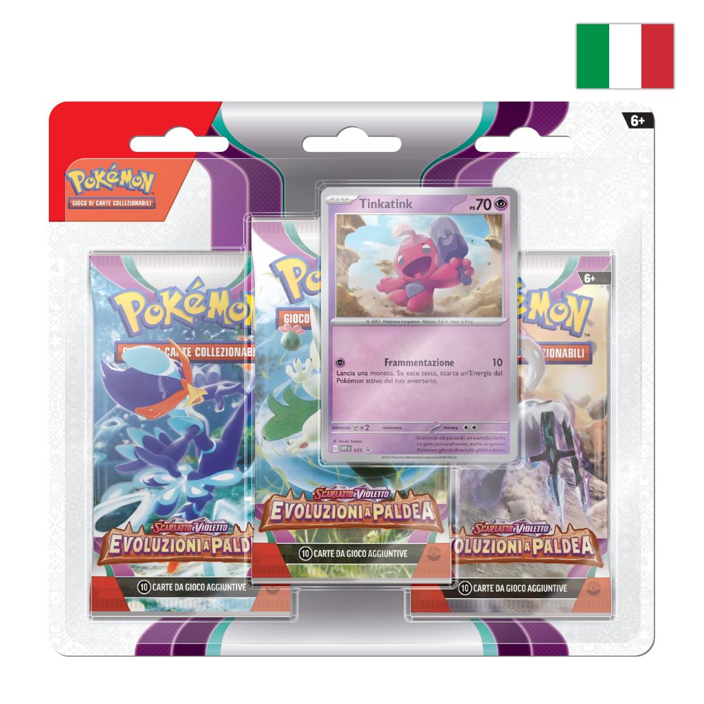 Pokémon Card Game | Collezione Evolizioni a Paldea Tinkatink - Blister 3 Buste (IT)