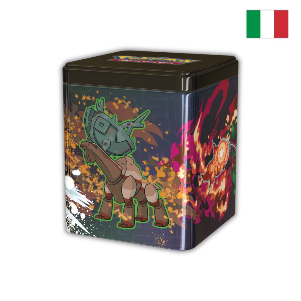 Pokémon Card Game | Stacking Tin da Collezione Tipo Quartetto Nefasto: Chien-Pao, Ting-Lu, Wo-Chien e Chi-Yu (IT)