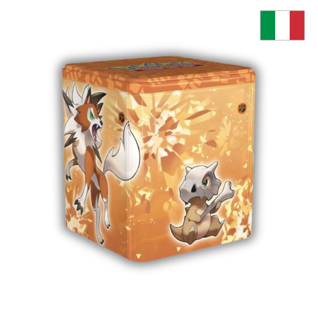 Pokémon Card Game | Stacking Tin da Collezione Tipo Lotta: Mienfoo, Sirfetch’d, Cubone e Lycanroc Forma Crepuscolo (IT)