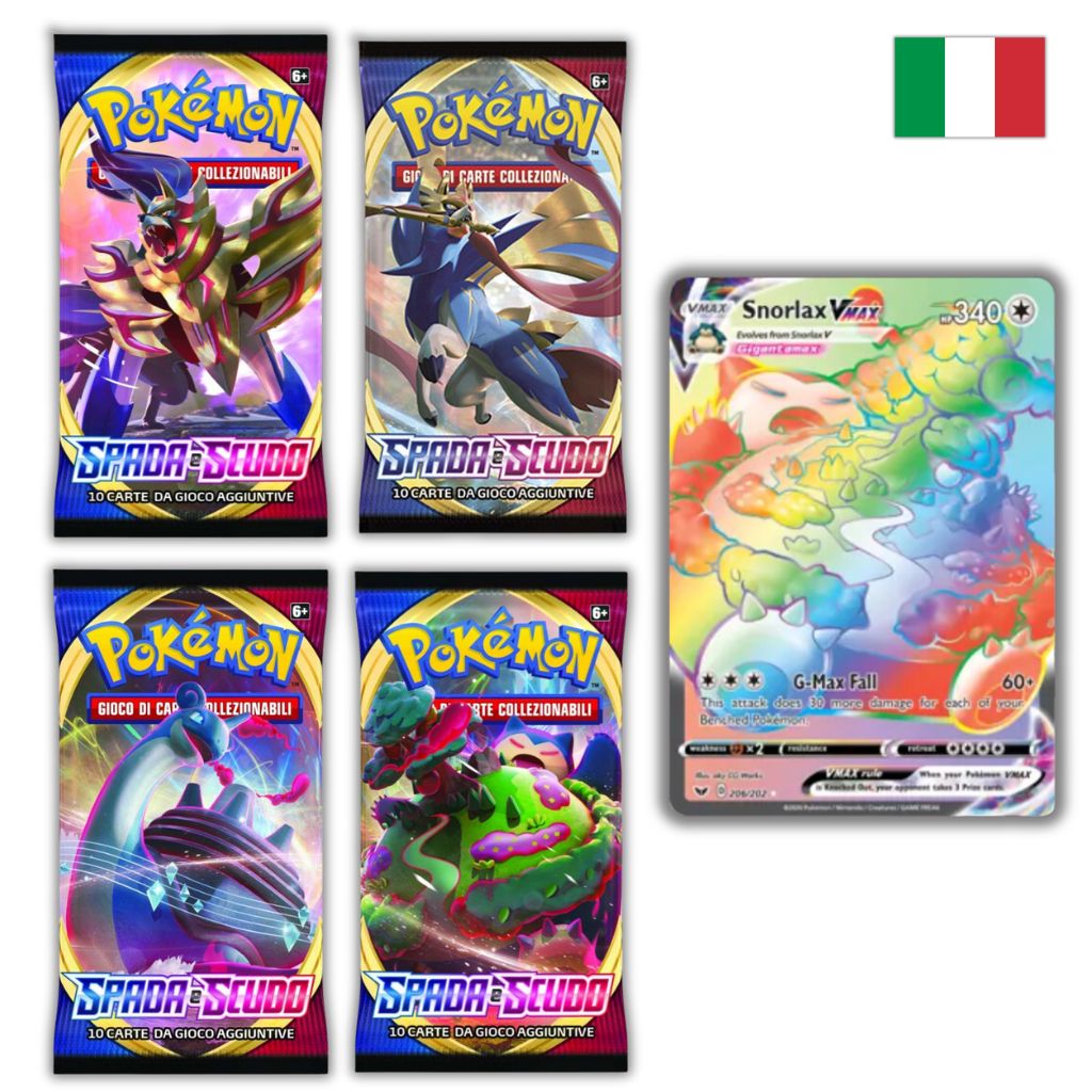 Pokémon Card Game | Spada e Scudo 4 Buste Set Artwork (IT)