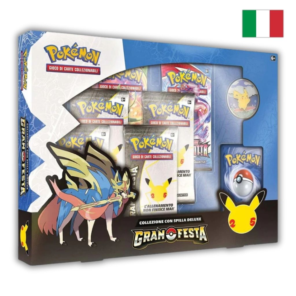 Pokémon Card Game | Collezione con Spilla Deluxe Gran Festa Zacian LIV.X (IT)