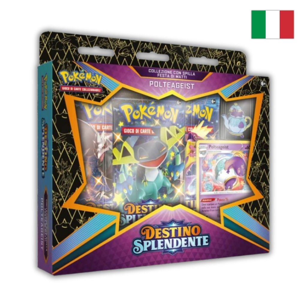Pokémon Card Game | Collezione Destino Splendente con Spilla Festa di Matti Polteageist (IT)