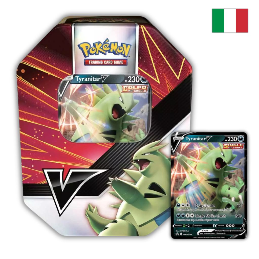 Pokémon Card Game | Tin da Collezione Colpi V: Tyranitar-V (IT)