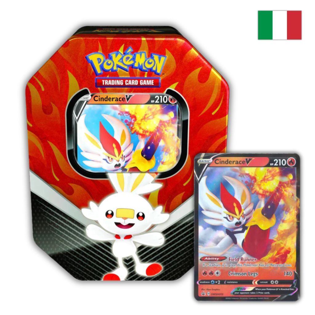 Pokémon Card Game | Tin da Collezione Compagni D’avventura di Galar: Cinderace-V (IT)