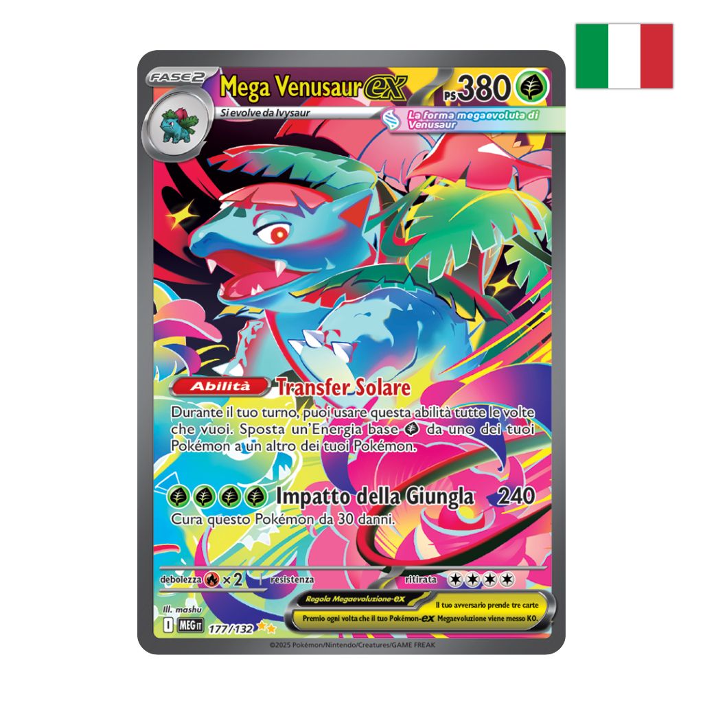 Pokémon Card Game | 177-132 Mega Venusaur ex Alternative Art (IT) – NEAR MINT