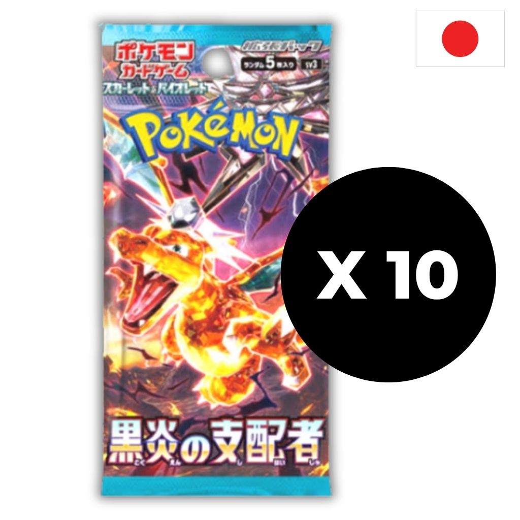 Pokémon Card Game | Ruler Of The Black Flame Busta Singola 5 Carte (JP) X10