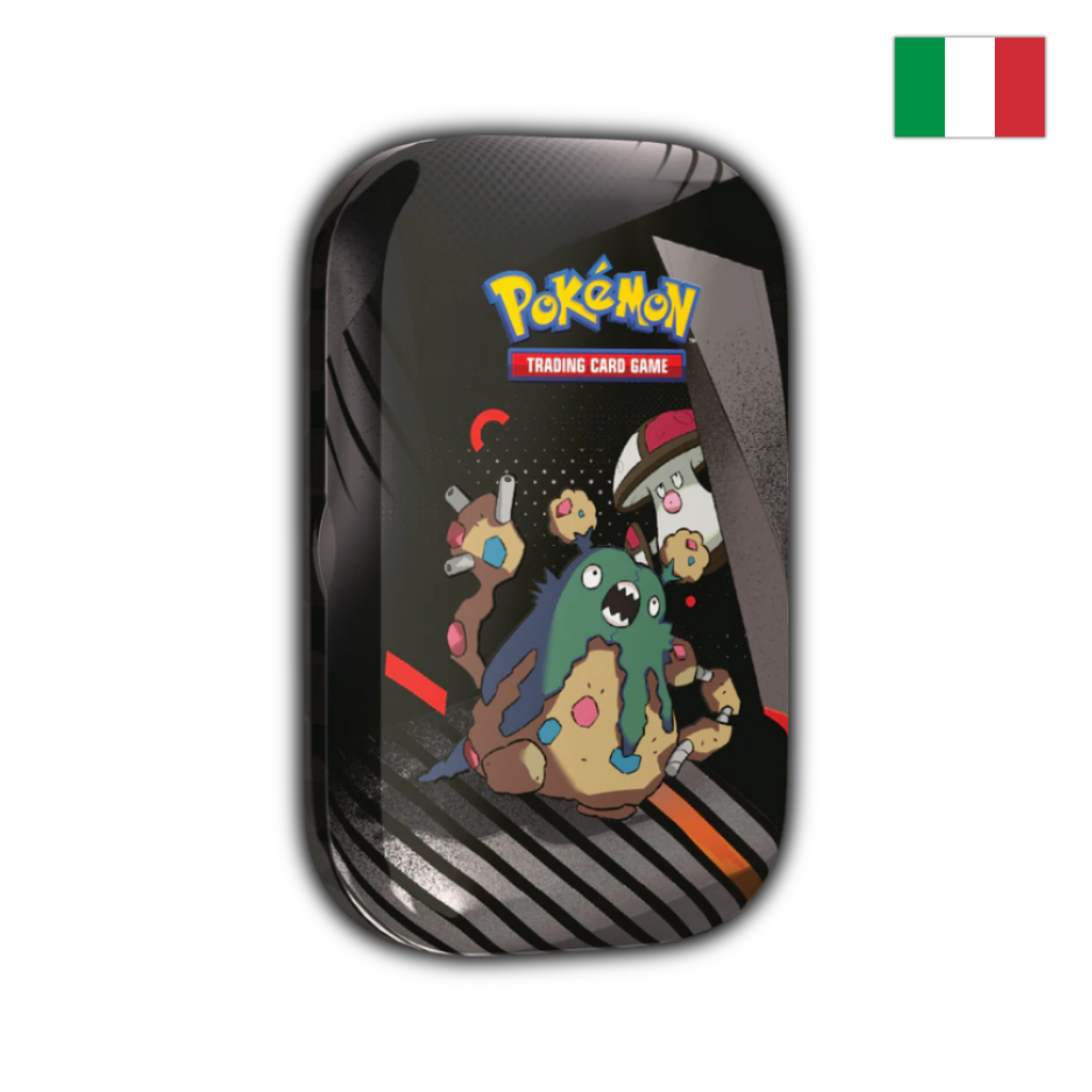 Pokémon Card Game | Mini Tin da Collezione Luce Nera e Fuoco Bianco Garbodor e Foongus (IT)