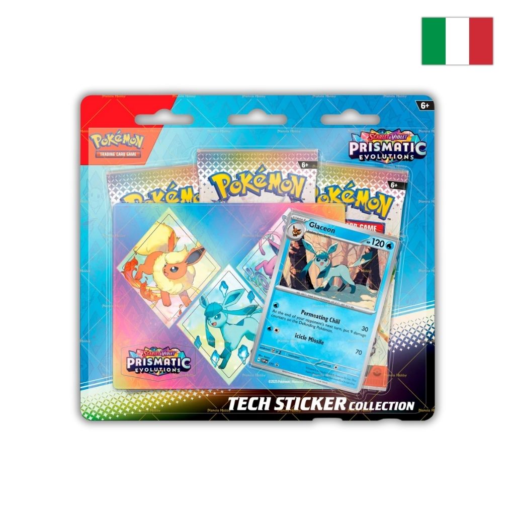 Pokémon Card Game | Collezione Evoluzioni Prismatiche con Adesivo Flareon, Glaceon e Espeon (IT)