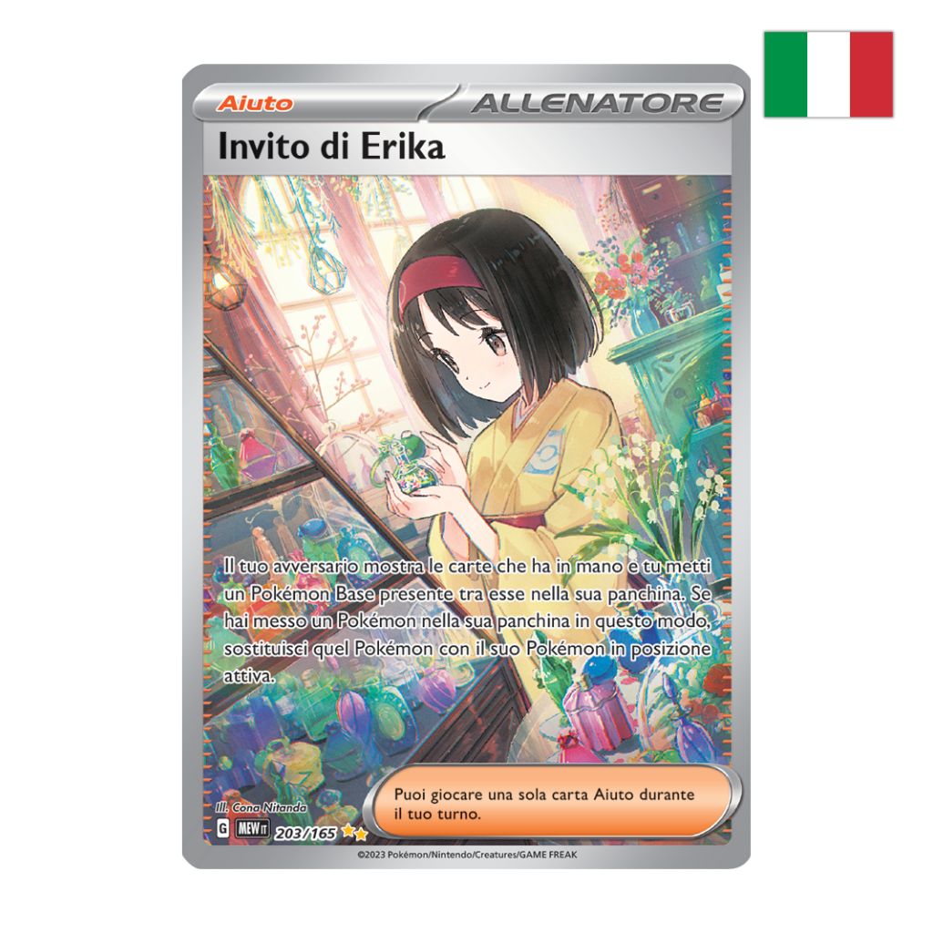 Pokémon Card Game | 203-165 Invito Di Erika Alternative Art (IT) – NEAR MINT