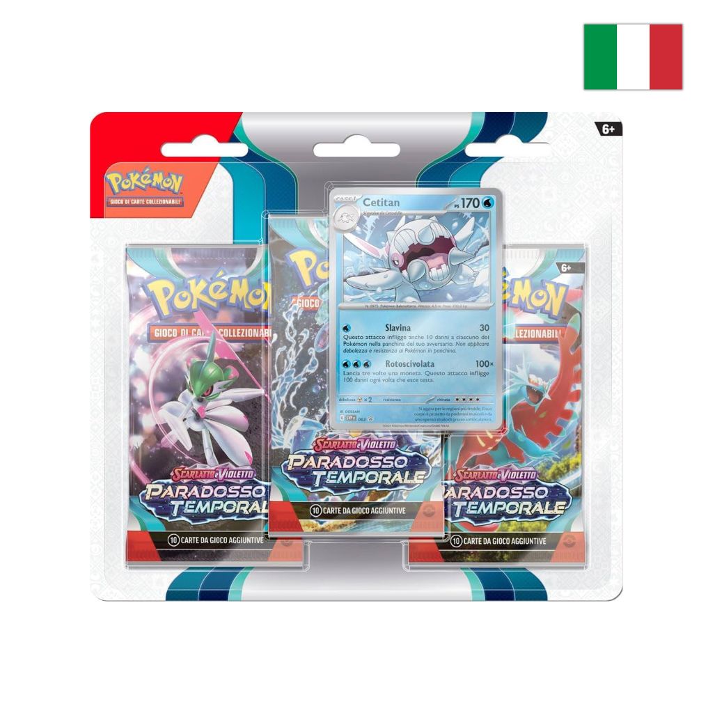 Pokémon Card Game | Collezione Paradosso Temporale Cetitan - Blister 3 Buste (IT)