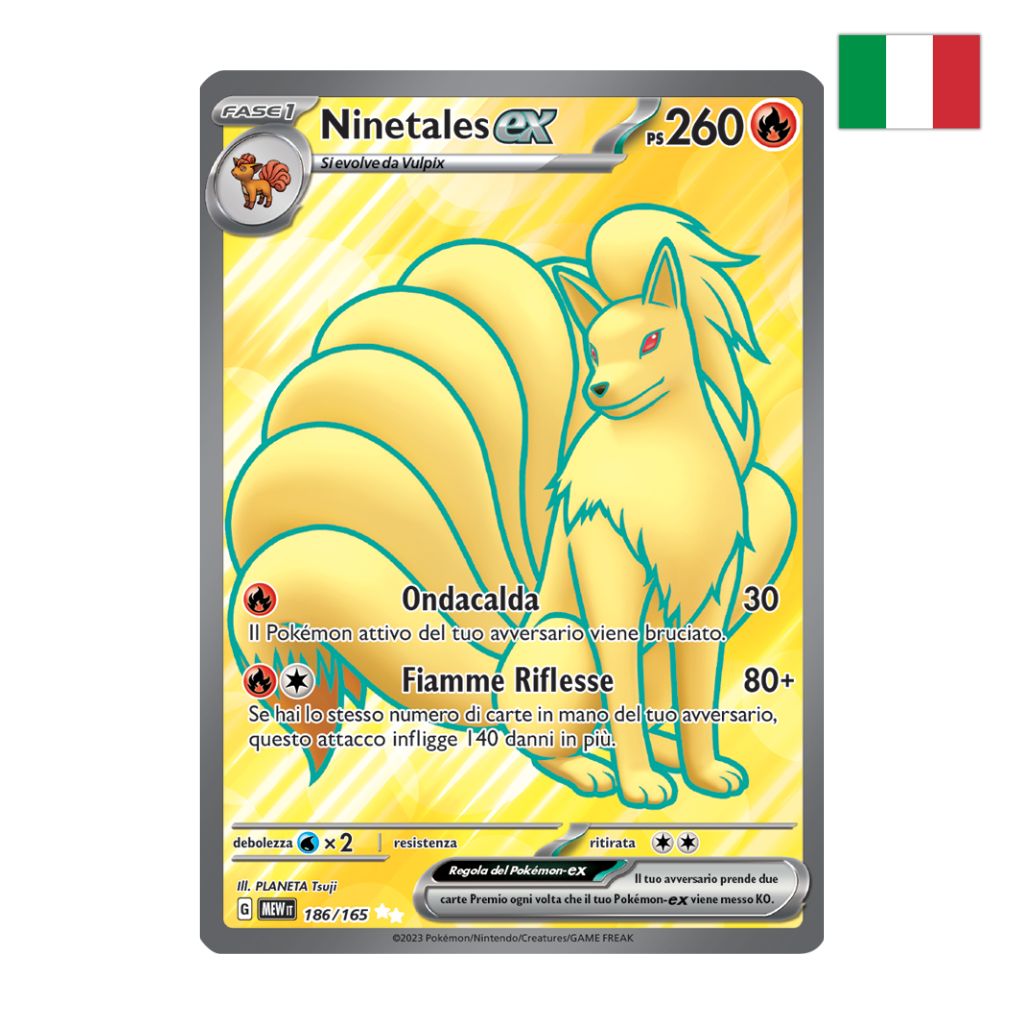 Pokémon Card Game | 186-165 Ninetales ex Full Art (IT) – NEAR MINT