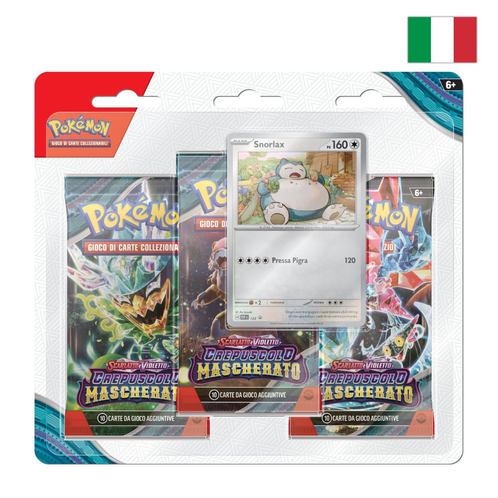 Pokémon Card Game | Collezione Crepuscolo Mascherato Snolax - Blister 3 Buste (IT)