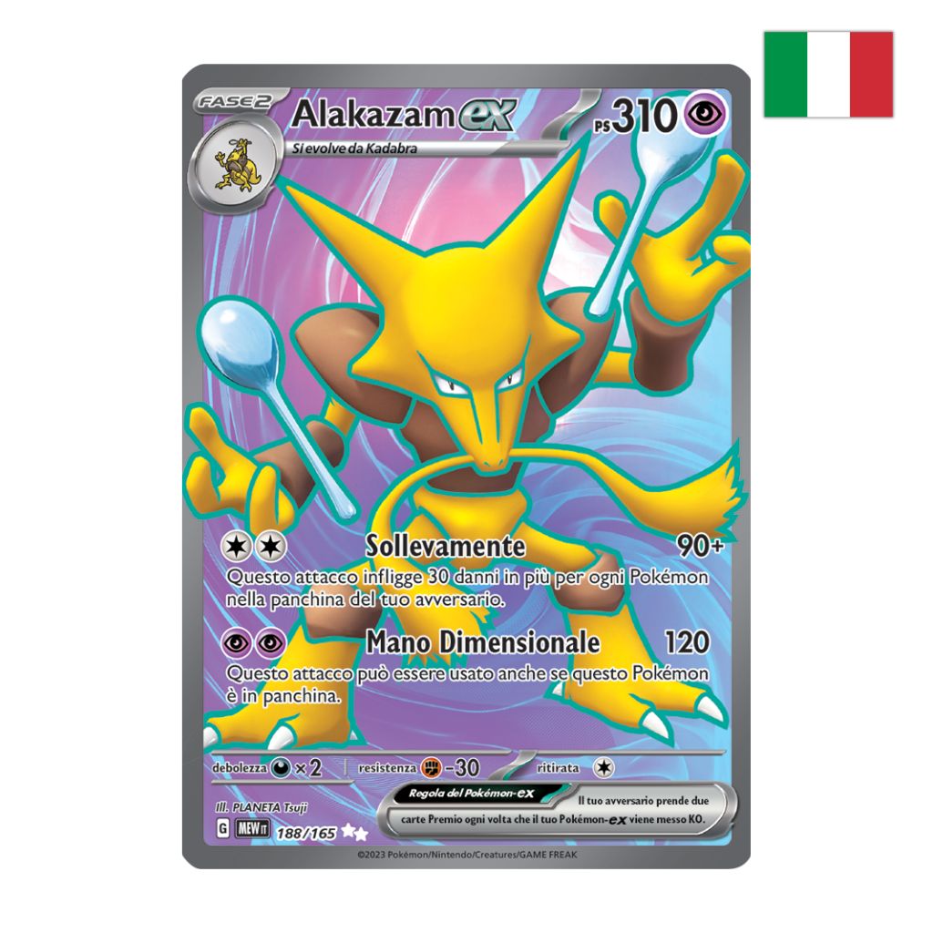 Pokémon Card Game | 188-165 Alakazam ex Full Art (IT) – NEAR MINT