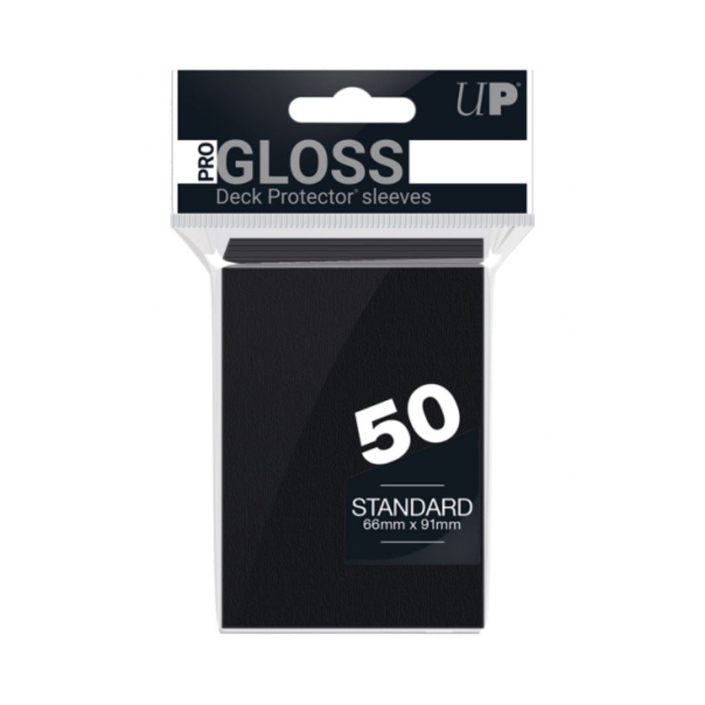Proteggi Carte Ultra Pro Standard – Pacchetto da 50 Sleeves Pro-Gloss: Raven Black