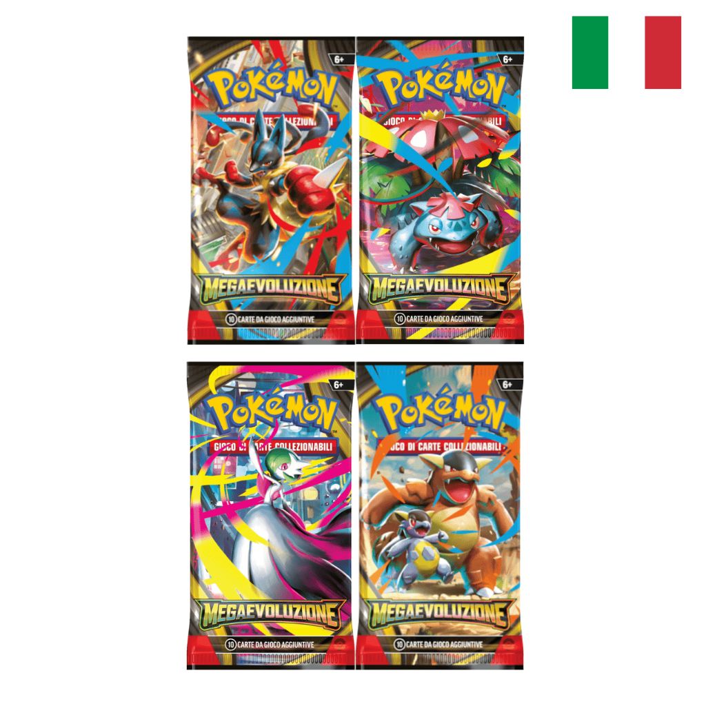 Pokémon Card Game | Megaevoluzione 4 Buste Set Artwork (IT)