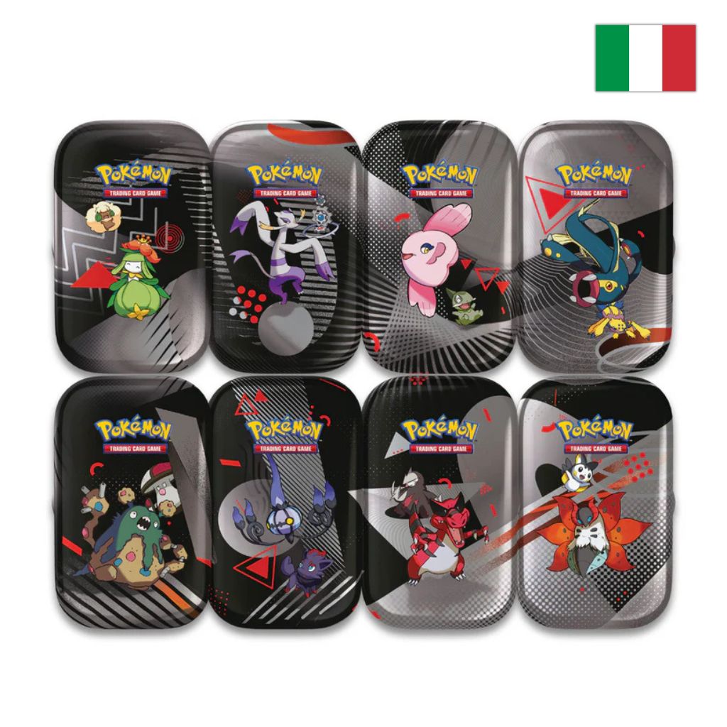 Pokémon Card Game | Mini Tin da Collezione Luce Nera e Fuoco Bianco – Set 8 Artwork (IT)