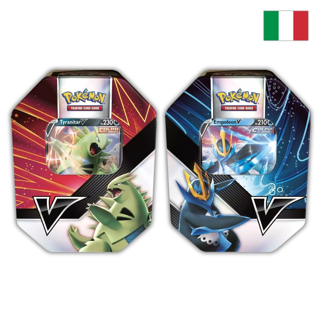 Pokémon Card Game | Duo Tin da Collezione Colpi V: Empoleon-V e Tyranitar-V (IT)